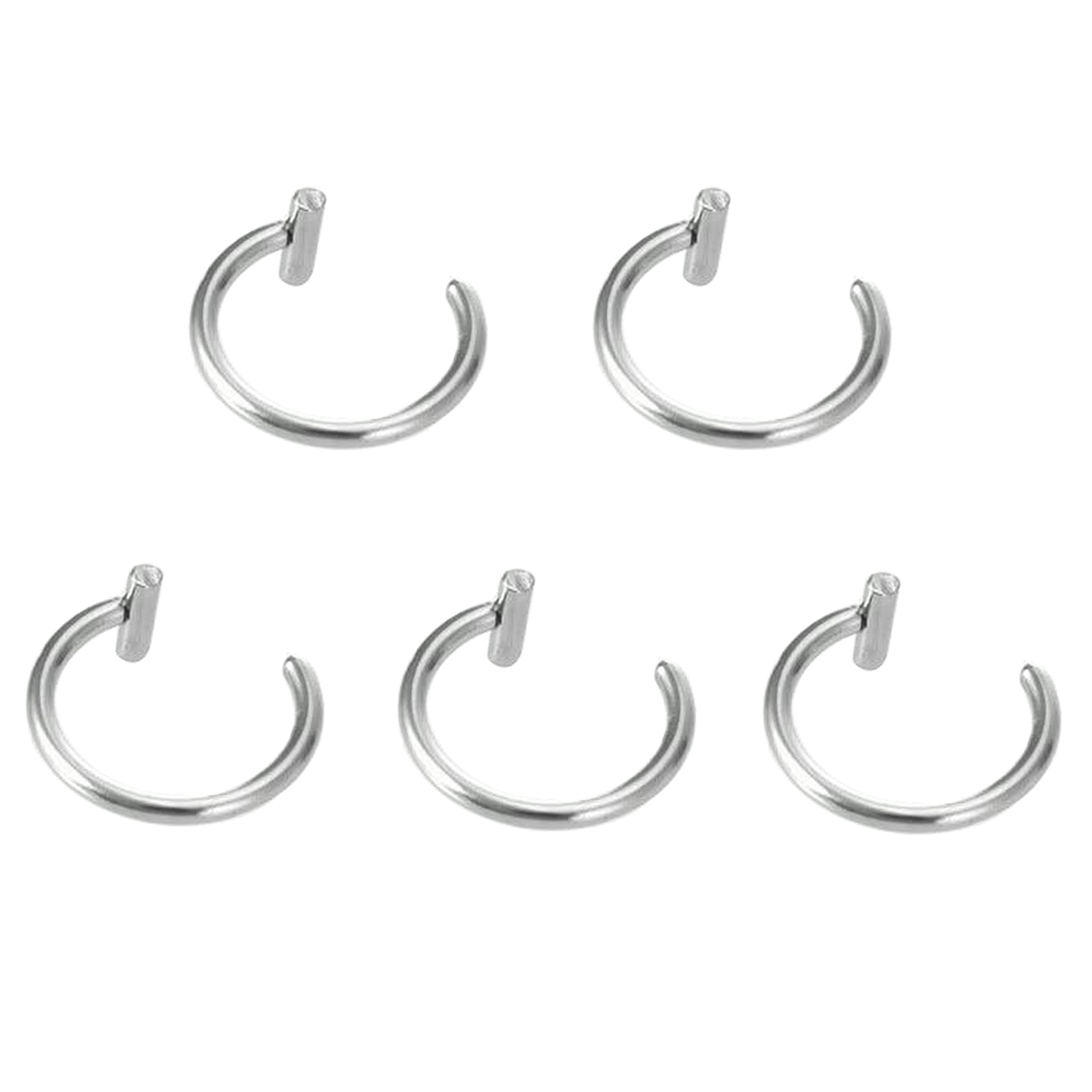 Horizontal Bar C-Shaped Nose Ring, Non-Pierced Septum Jewelry